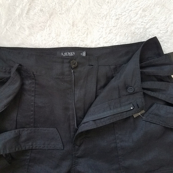 Lauren Ralph Lauren Belted Linen Shorts - Picture 6 of 11